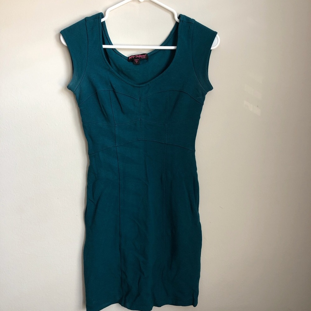 BETSEY JOHNSON teal green dress.
